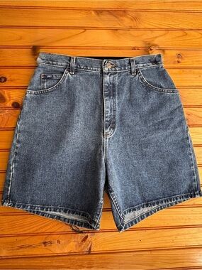Vintage 90s Lee High Rise Jorts 16 Denim Shorts Made In USA Relaxed Fit Retro